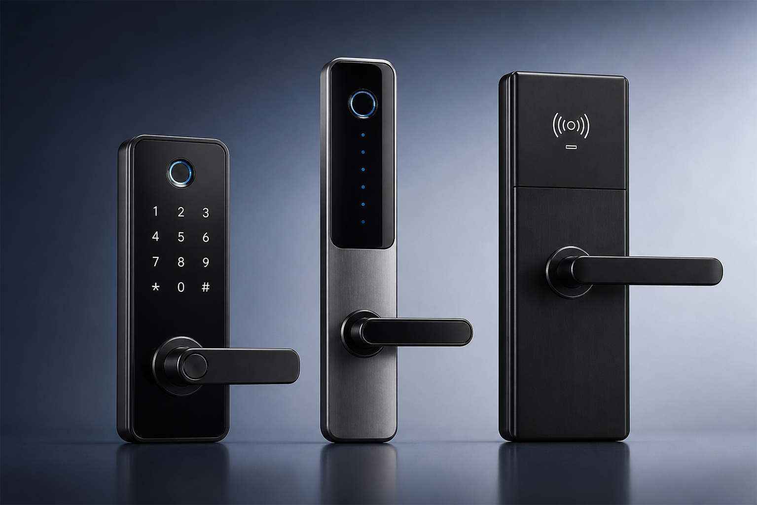 Printer Services Premium fingerprint keypad and RFID smart door lock models